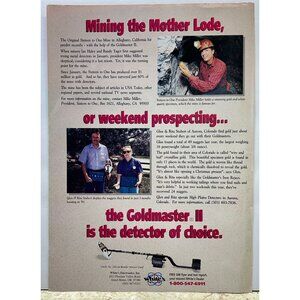 Goldmaster II Metal Detector Print Ad Vintage 90s Gold Mining Whites Electronics